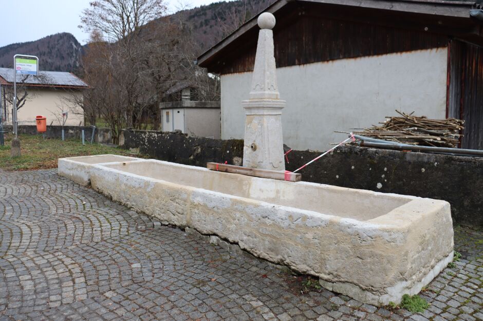 Restauration der Brunnen in Le Pâquier