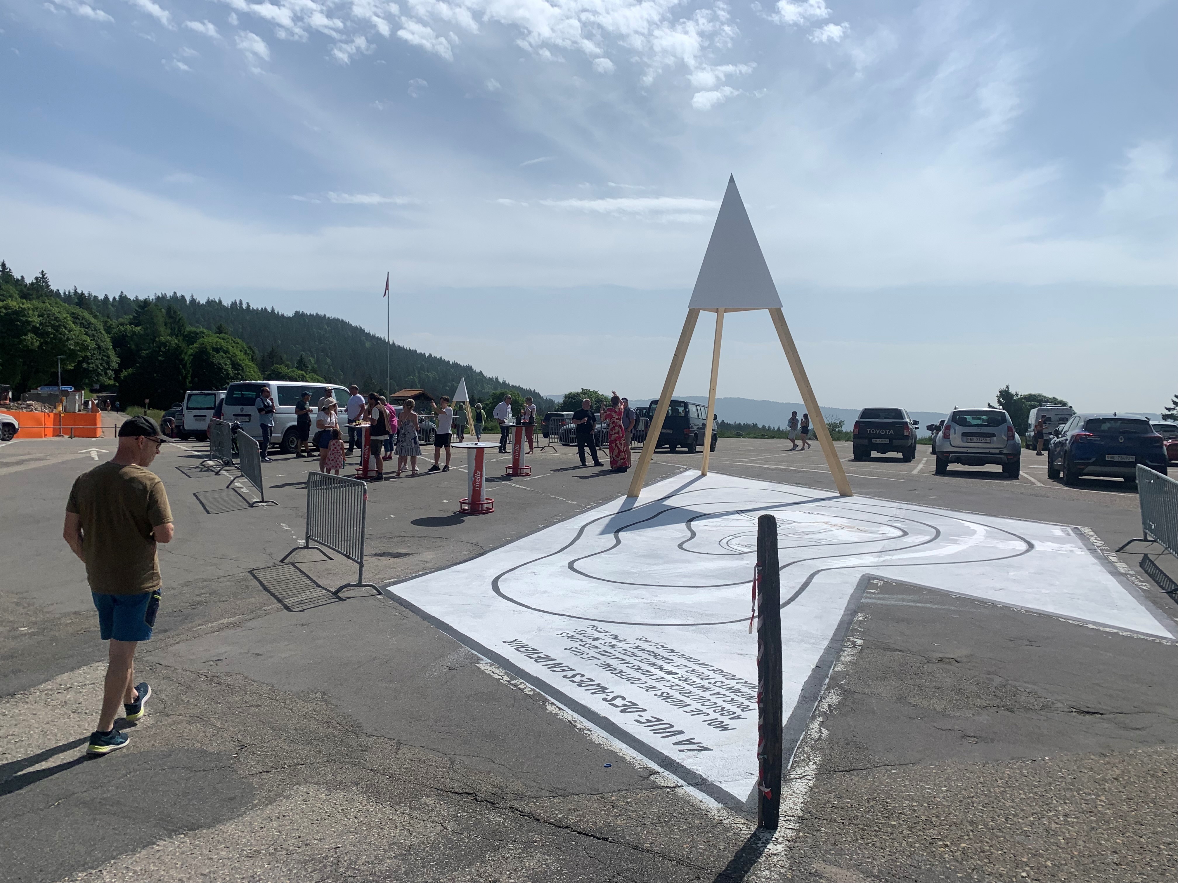 Temporäres Kunstwerk in La Vue-des-Alpes